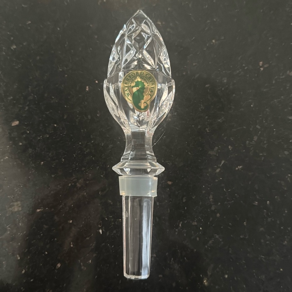 Waterford Crystal Acorn Glass Wine/Liquor Bottle Stopper NEW IN BOX